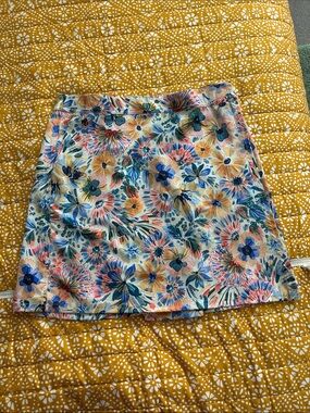 RipSkirt Floral Mini Skirt in Blue, Pink, Yellow, Green, Cream Hawaii New!